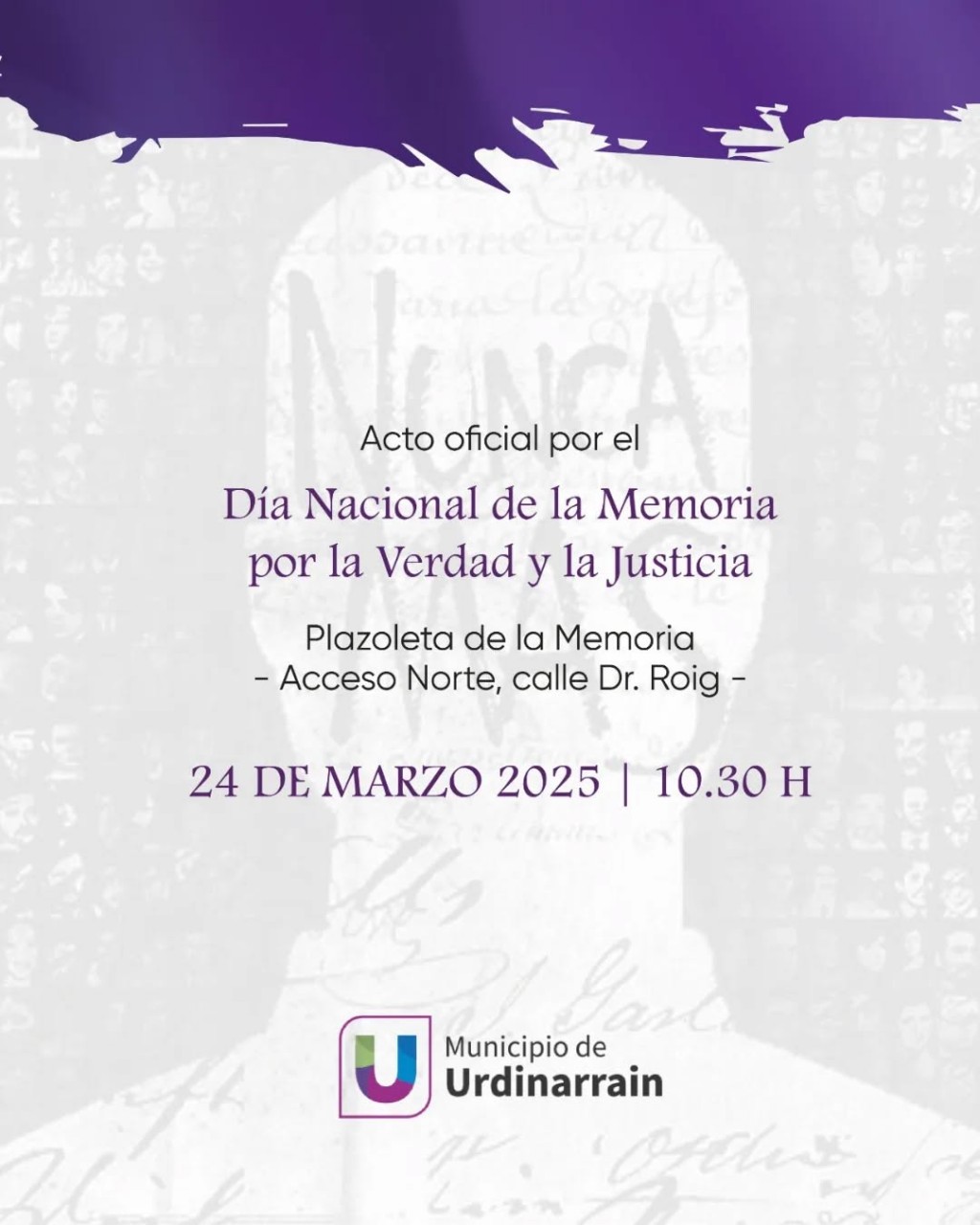 URDINARRAIN: Acto oficial por el Día Nacional de la Memoria, por la Verdad y la Justicia