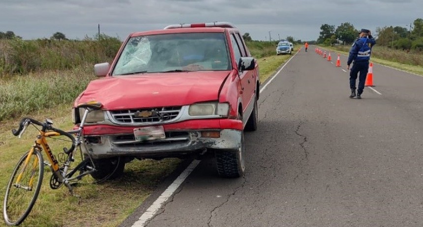 Atropellaron un ciclista en la Ruta 51, zona Urdinarrain