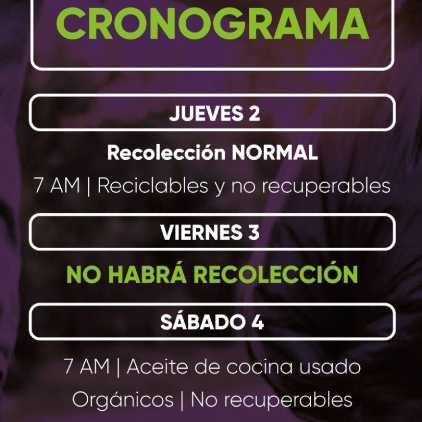 Recolecci&oacute;n Especial de Residuos para Semana Santa