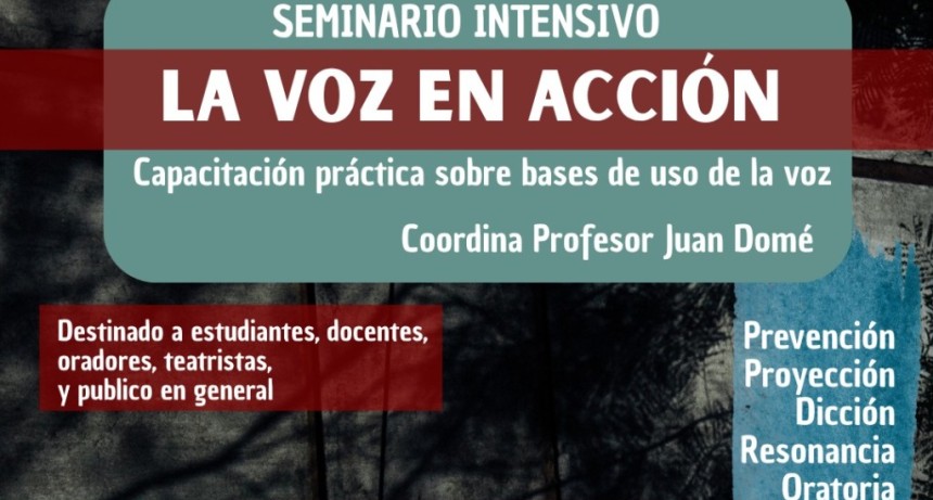 Seminario Intensivo La Voz en Acci&oacute;n: Herramientas para el Uso Profesional de la Vo