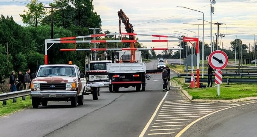 Acceso Norte | El Municipio instala un limitador de altura
