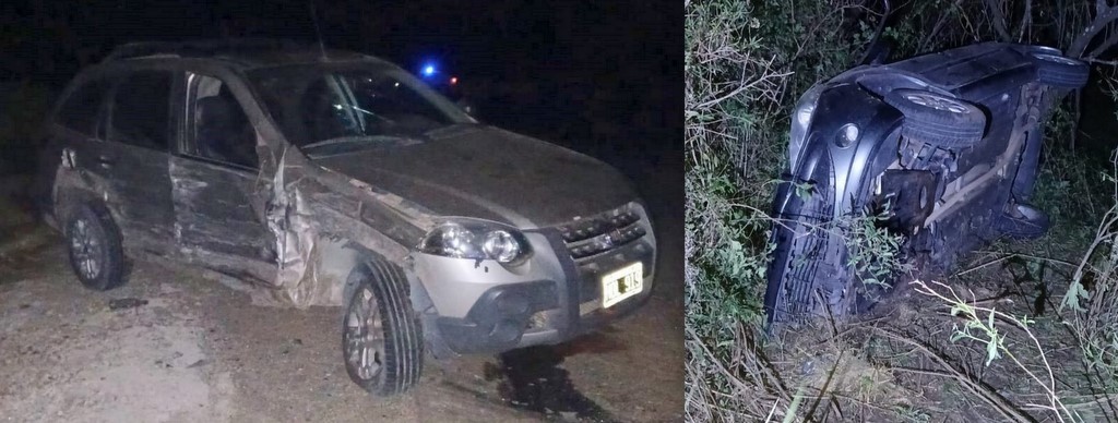 VIOLENTO CHOQUE y POSTERIOR VUELCO EN R.P Nº20  A ESCASOS Kms DE URDINARRAIN