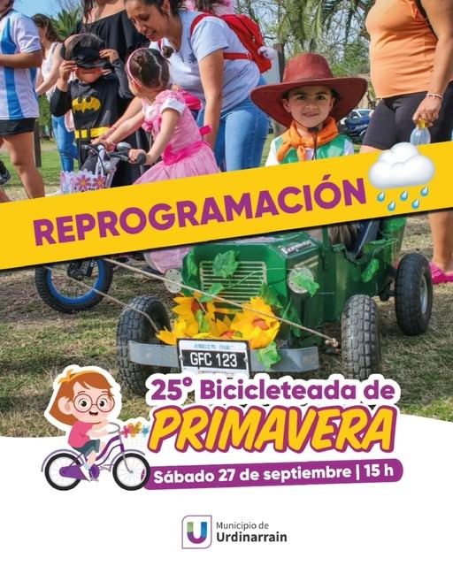 🚲 SE POSTERGA LA BICICLETEADA DE PRIMAVERA