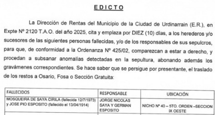 EDICTO