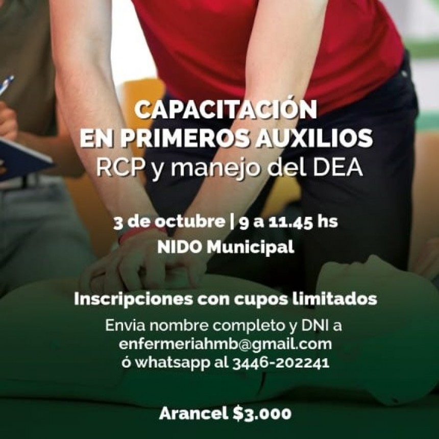 CAPACITACIÓN EN PRIMEROS AUXILIOS | RCP y manejo del DEA