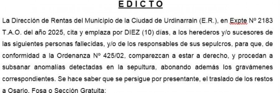 EDICTO
