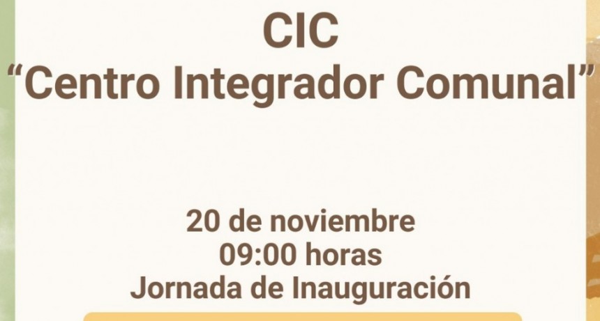 Este JUEVES  20,  ALDEA SAN JUAN Inaugura el CIC 