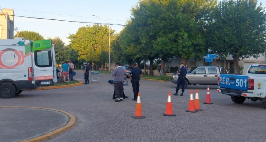 Accidente de tránsito en Bv. San Martín y Pellegrini