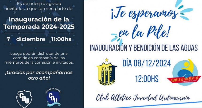 Club Deportivo y Juventud Urdinarrain inauguran la temporada de verano 2024-2025