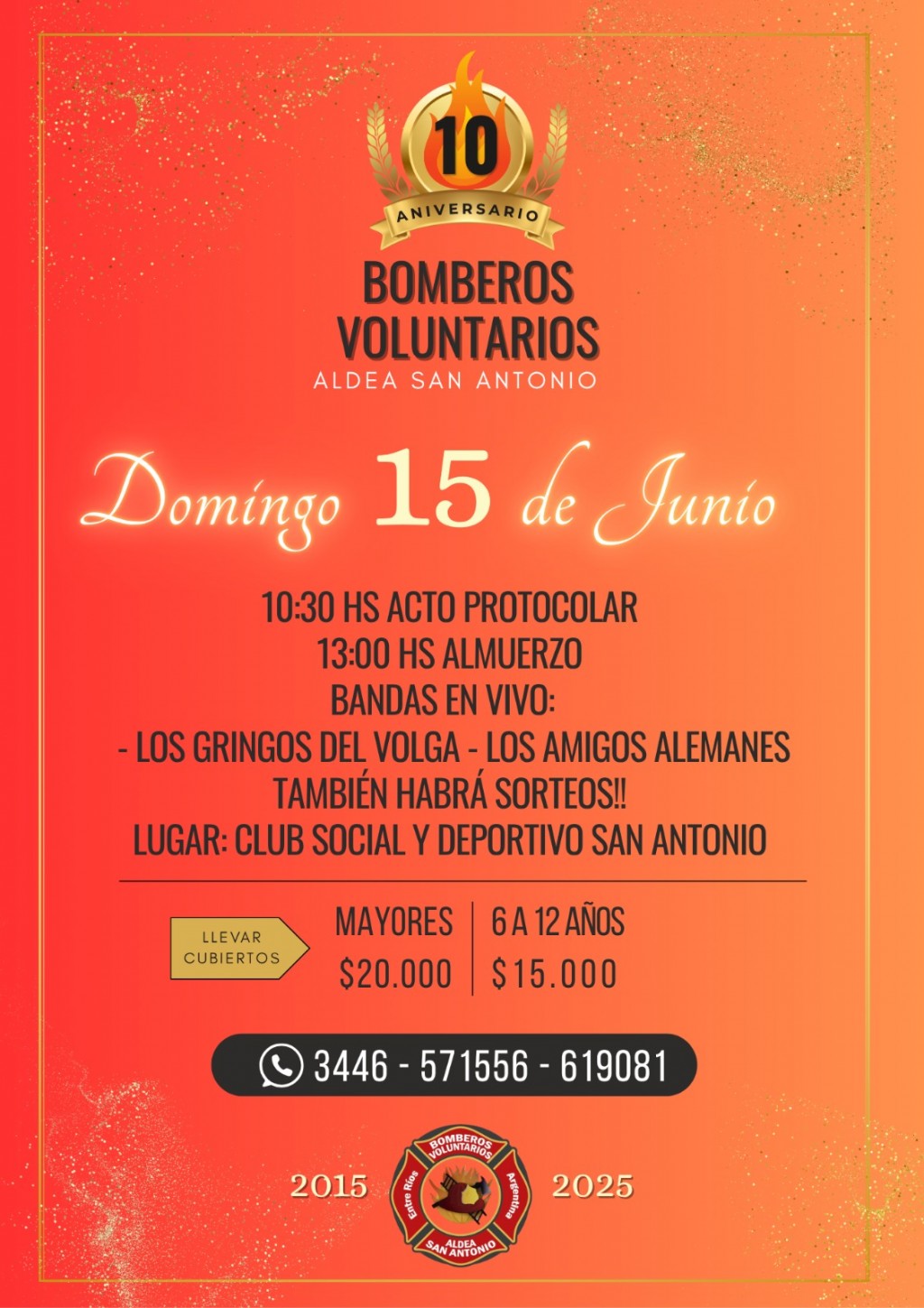 10° Aniversario Bomberos Voluntarios de Aldea San Antonio